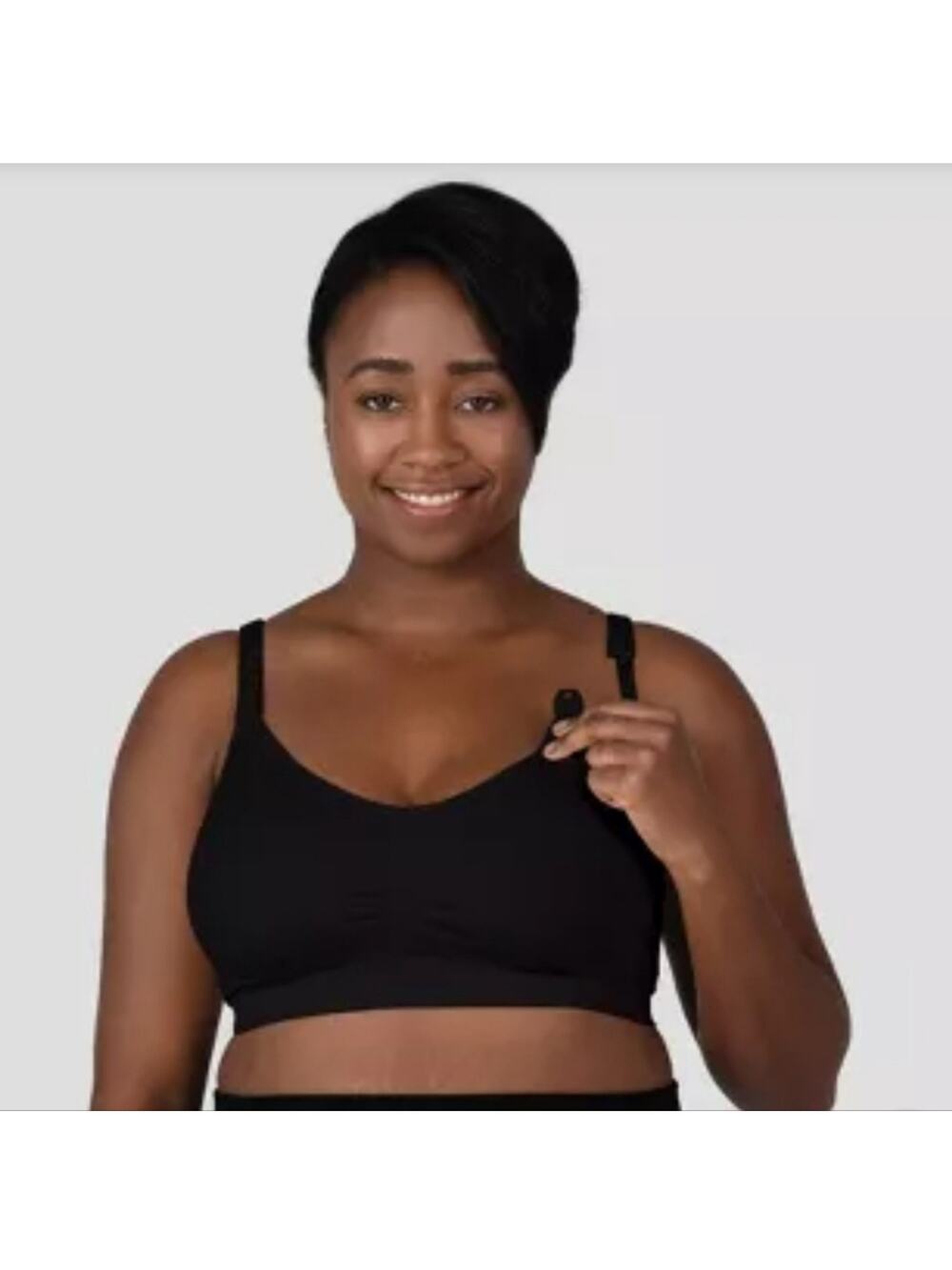 Bravado Basics Nursing Bra XXL Black Wireless Maternity Pregnancy, Comfort Bra